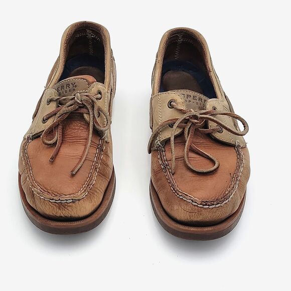 Sperry Top Sider Mens10M Boat Shoes Leather 0777940 Slip On Comfort Preppy EUC - Picture 1 of 16